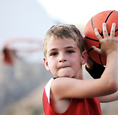 Boy Throwing Basketball