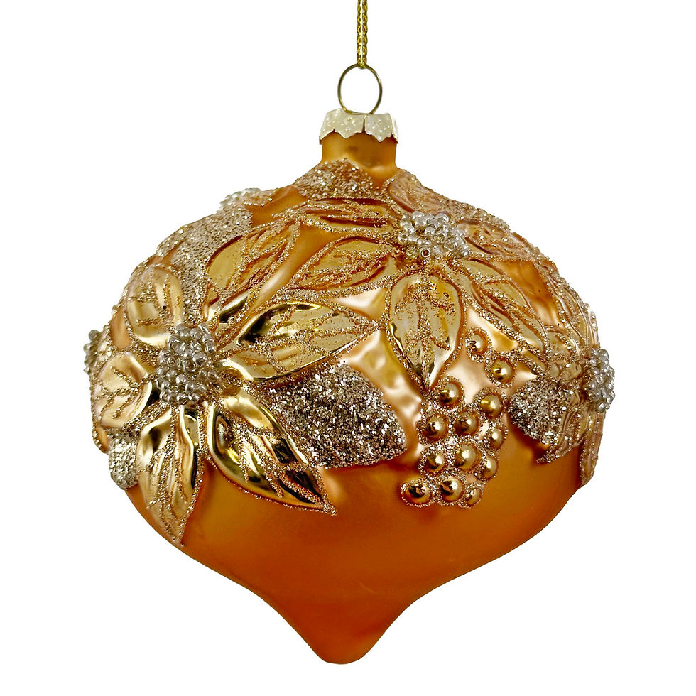 Thumbnail: Glass Gold Drop 12cm