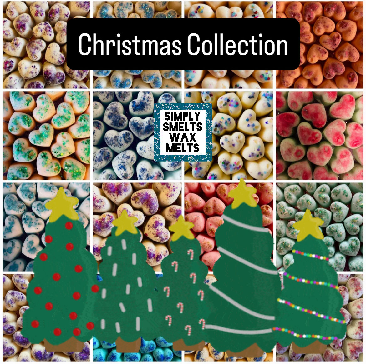 Christmas Large Heart Wax Smelt