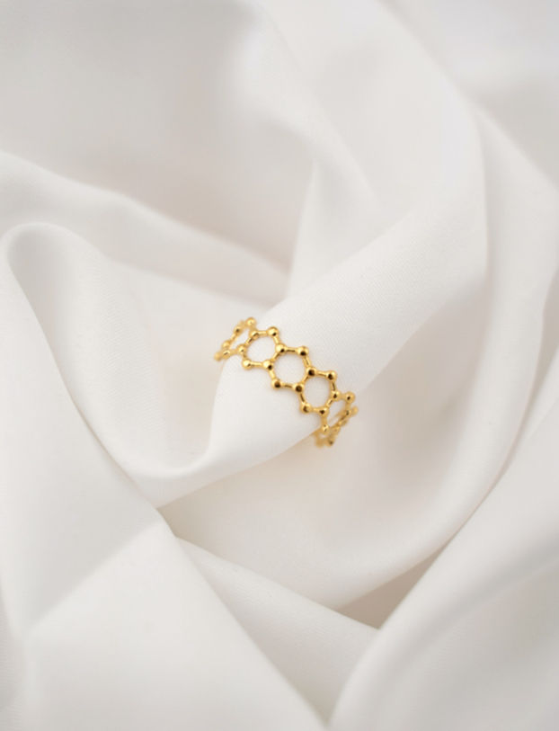 HONEYCOMB - RING GOLD