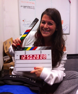 Jaycee with clapboard