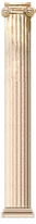 Ancient Greek fluted, ionic-style marble column or pillar as a decorative webpage element.