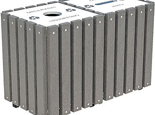 Our commercial park recycling receptacles are durable and customizable to fit any aesthetic.