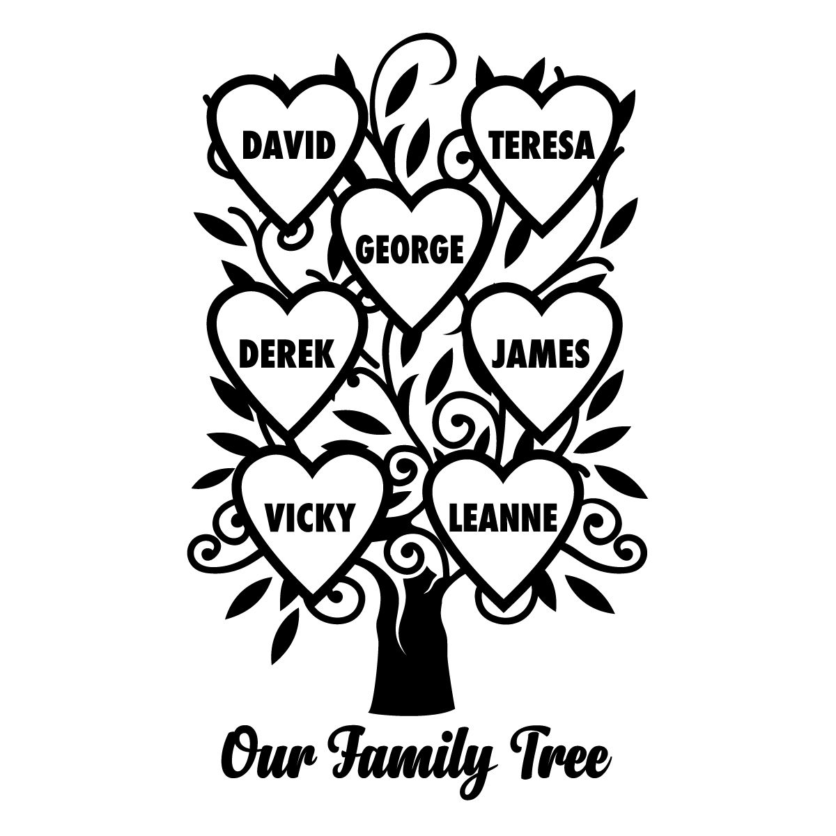 Family Tree vinyl decals