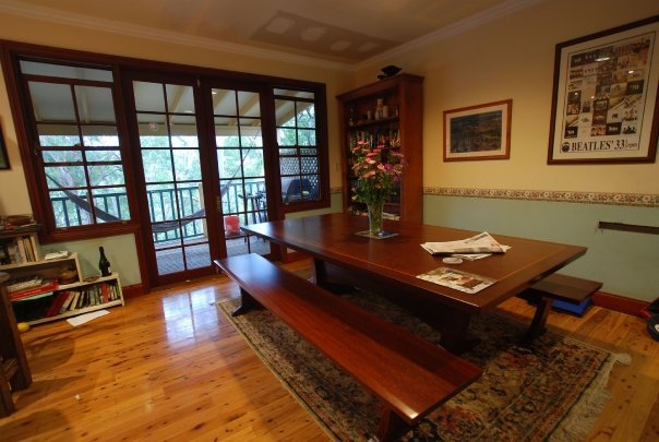 Jarrah Dining Table and bench seats