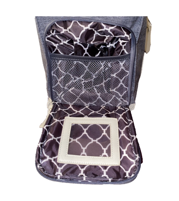 Thumbnail: Banana Fish Tote / Book / Diaper Bag opposite inside side pocket view