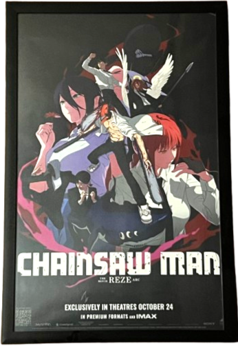 Chainsaw Man Framed Movie Theater Poster 17" x 11"