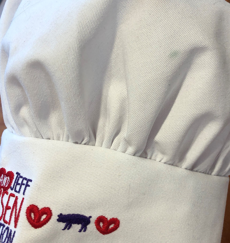 Thumbnail: Children's Culinary-Themed Set: Chef Hat, Apron & Potholders, spot on chef's hat view