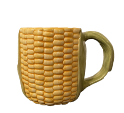 Corn Cob Mug by Cooks Club, handle to the right view