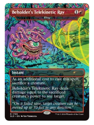 Thumbnail: Secret Lair D&D Death is in the Eyes of the Beholder II Drop Series Wizards of the Coast MTG card 5 front view