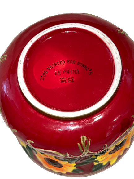 Thumbnail: Nonni's Biscotti Sunflower Cookie Jar / Canister, bottom view