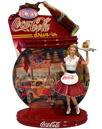 "Cruizin' for a Coke" 2001 Bradford Exchange Coca-Cola Time Plate, front of plate