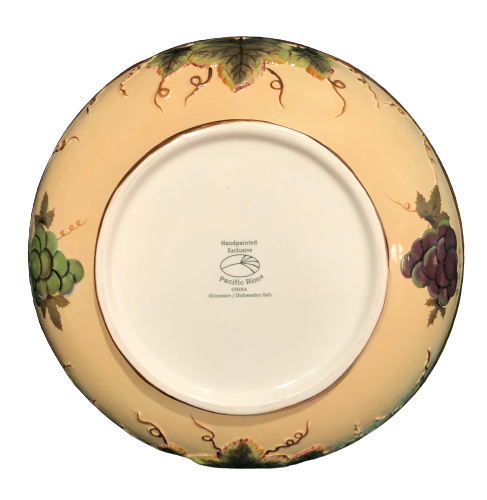 Thumbnail: Pacific Rim Tuscan Grape Chip & Dip Bowl Set, underside of chip bowl