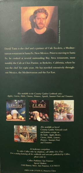 Thumbnail: Corn: A Country Garden Hardcover Cookbook, close-up of book summary on the back