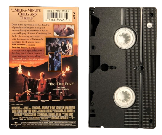 Thumbnail: Mummy (The) - I ~ VHS (1999), back of actual vhs cover & vhs