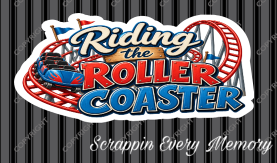 Riding The Roller Coaster Die Cut Title