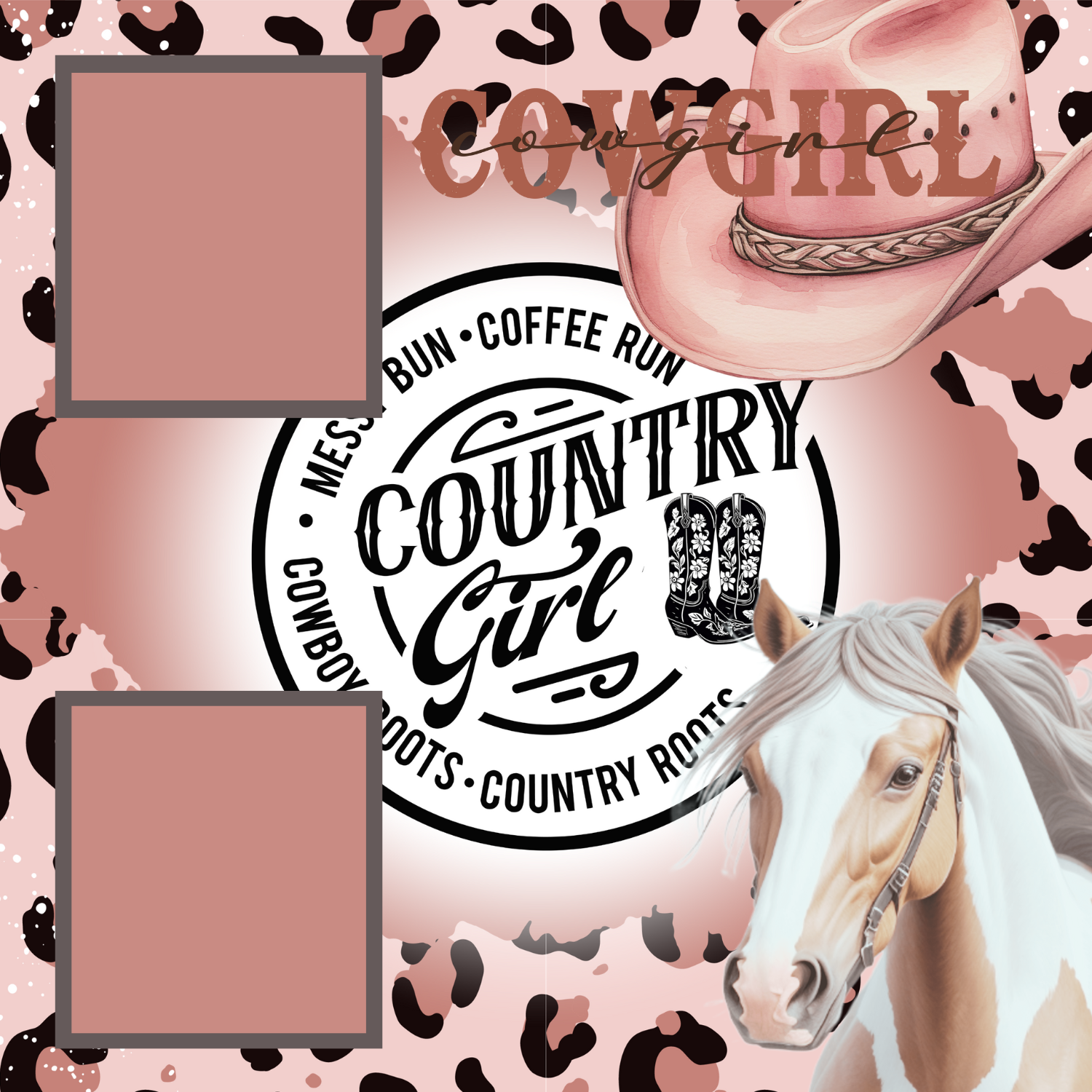 Country Girl Premade Scrapbook Page 12x12