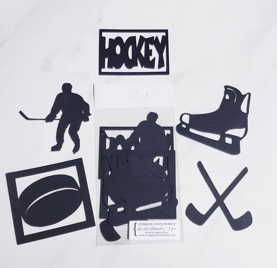 Hockey Die Cut Silhouette Mini Set