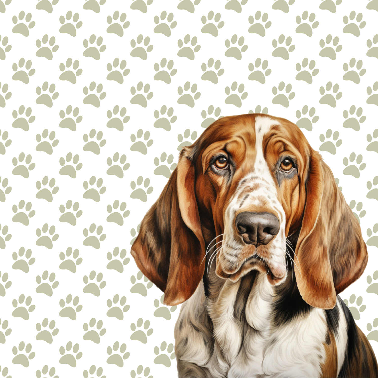 Basset Hound Scrapbook Paper 12x12