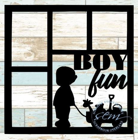 Boy Fun Scrapbook Overlay
