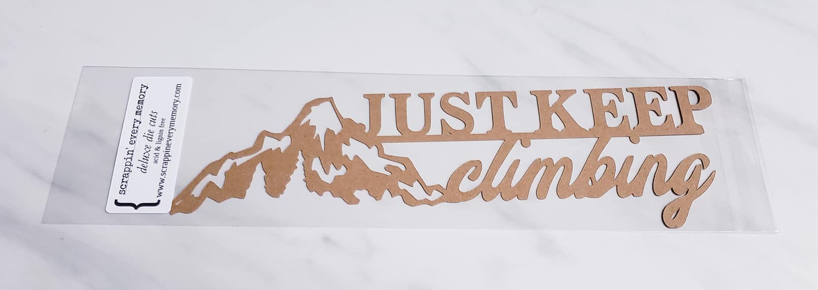 Just Keep Climbing Scrapbook Deluxe Die Cut