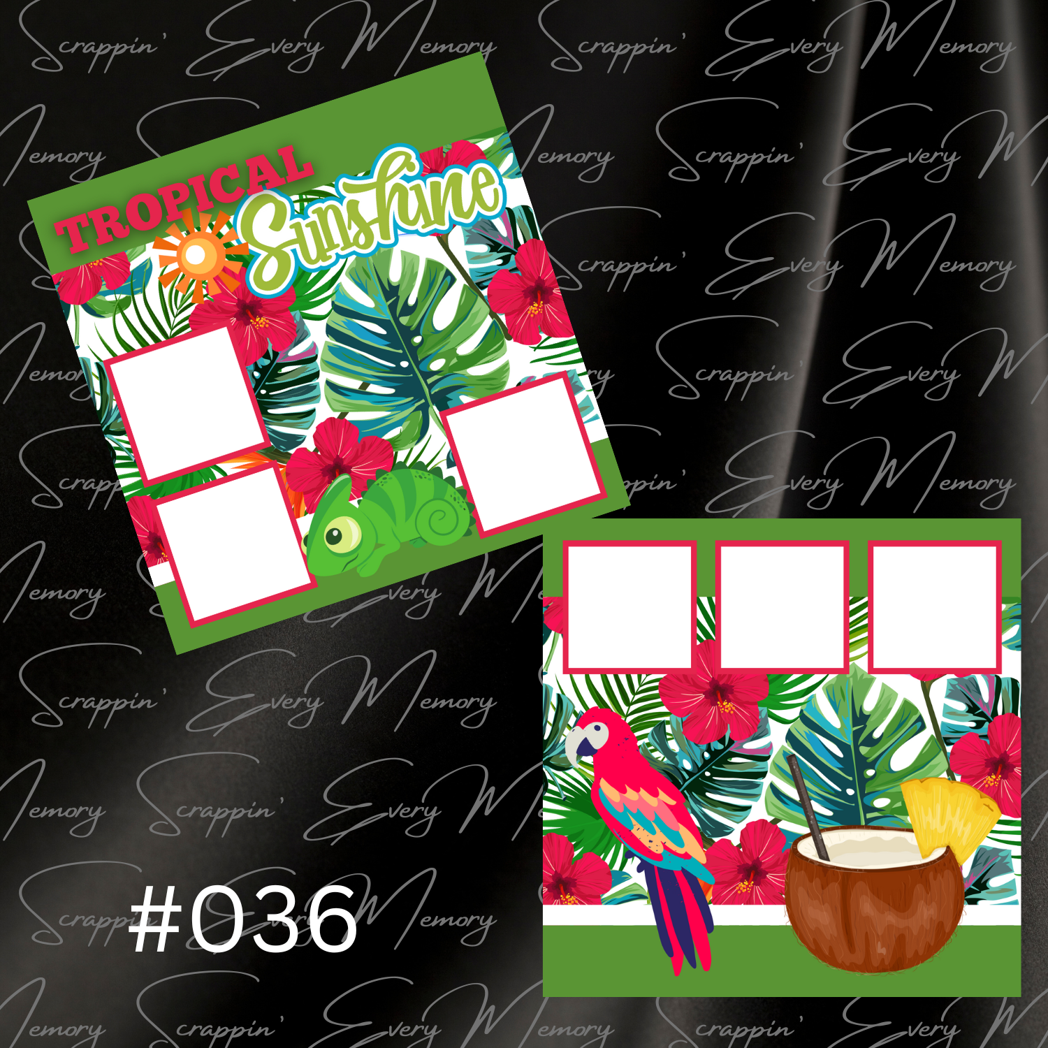Tropical Sunshine 2 Page Premades #036
