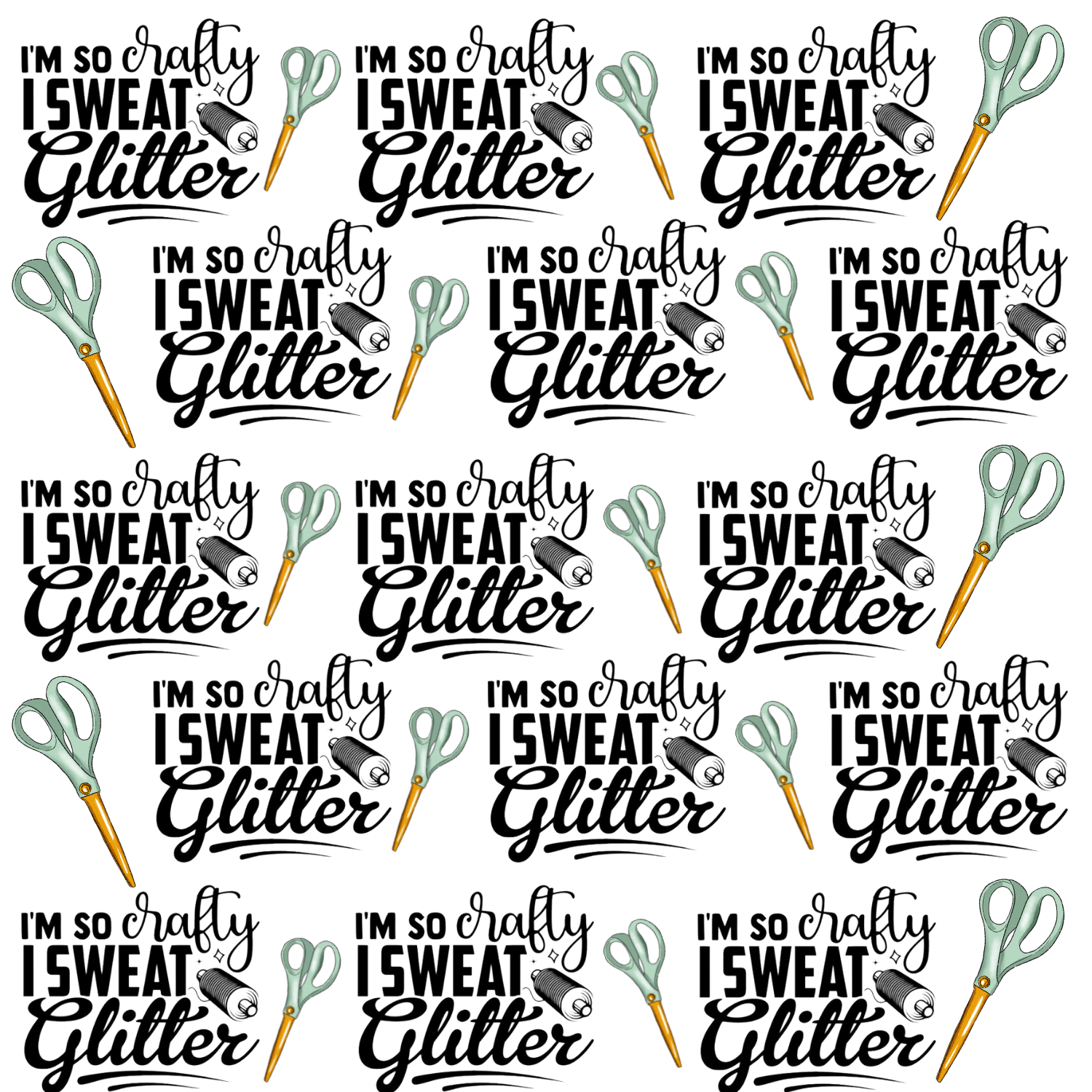 I'm So Crafty I Sweat Glitter Scrapbook Paper 12x12