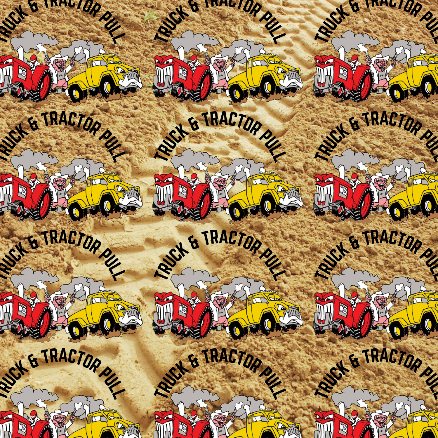 Truck and Tractor Pull Scrapbook Paper 12x12