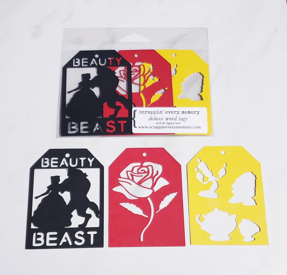 Beauty And The Beast Deluxe Word Tags