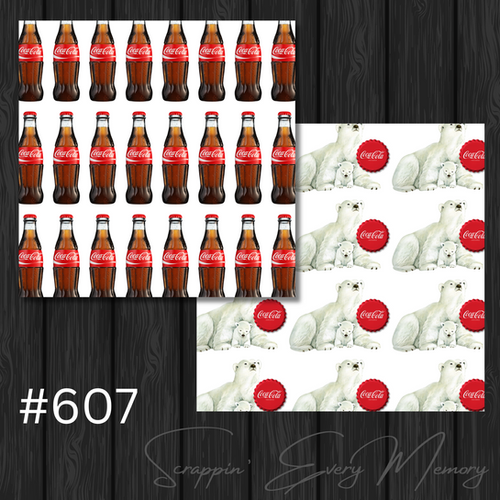 Coca Cola #607 Coordinating Scrapbook Papers | scrappineverymemory