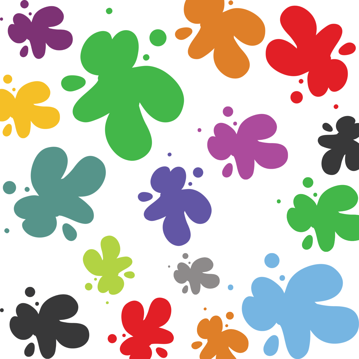 Paint Splatter Scrapbook Paper 12x12