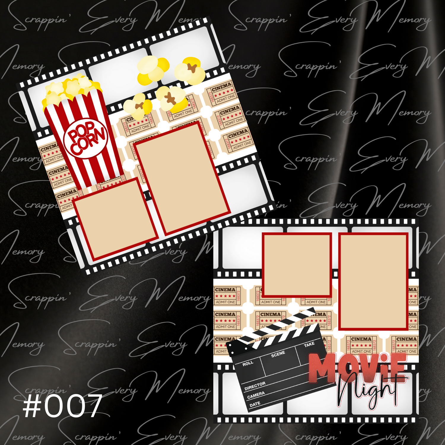 Movie Night 2 Page Premades #007
