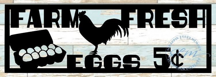 Farm Fresh Eggs Scrapbook Title