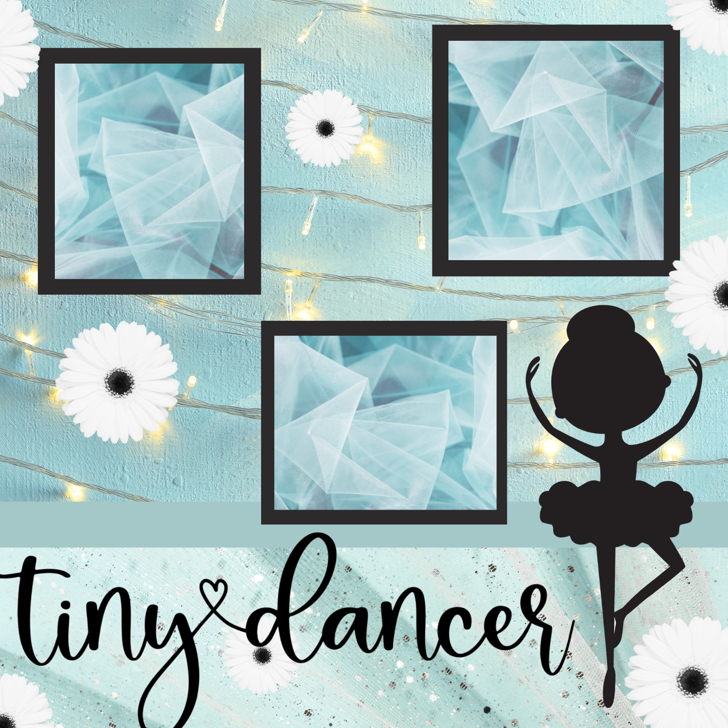 Tiny Dancer Premade Scrapbook Page 12x12