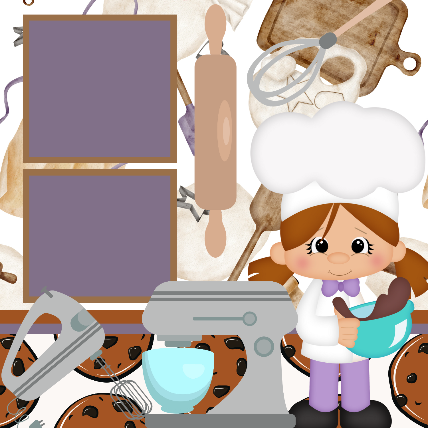 Baking Premade Scrapbook Page 12x