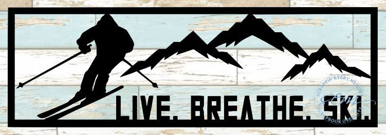 Live Breathe Ski Scrapbook Title