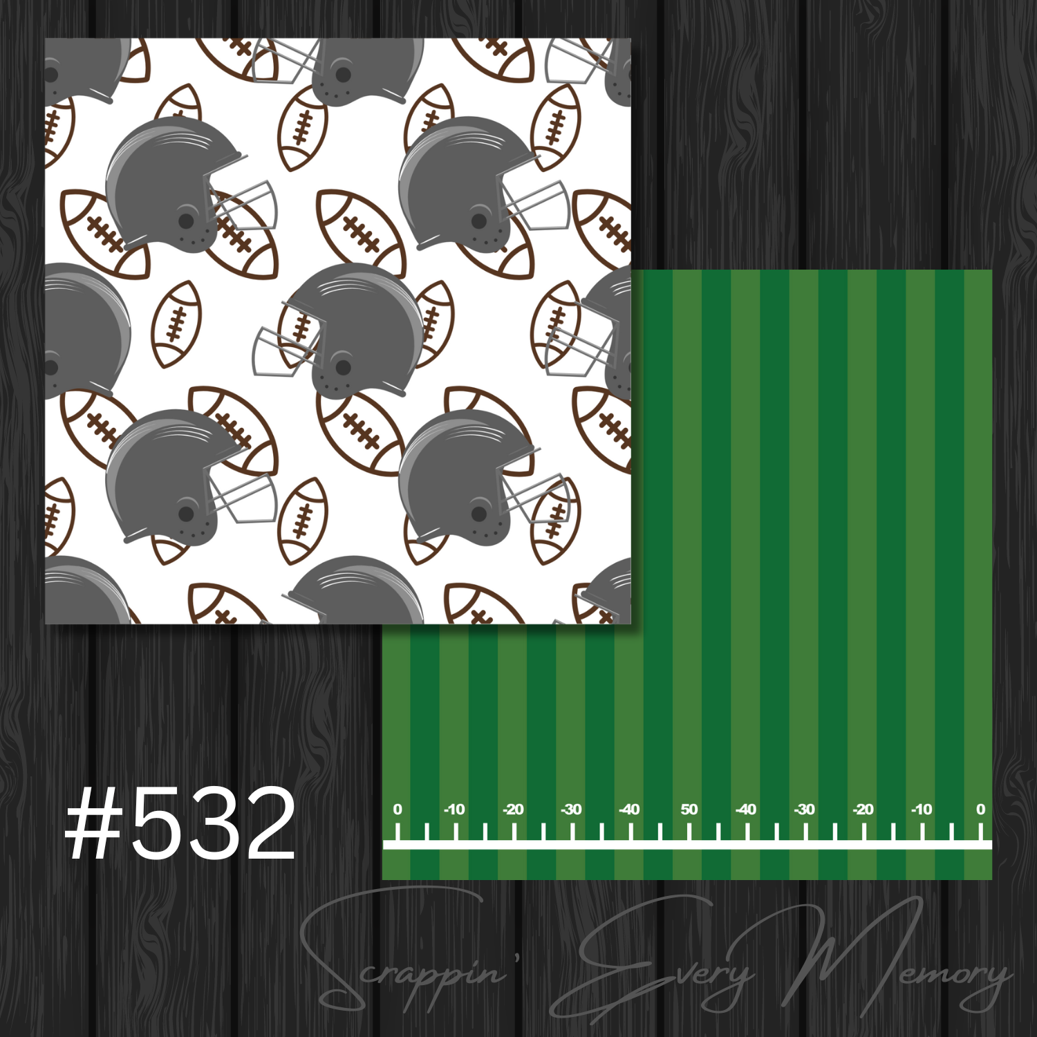 Football #532 Coordinating Scrapbook Paper Sets