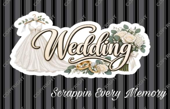 Wedding Die Cut Title