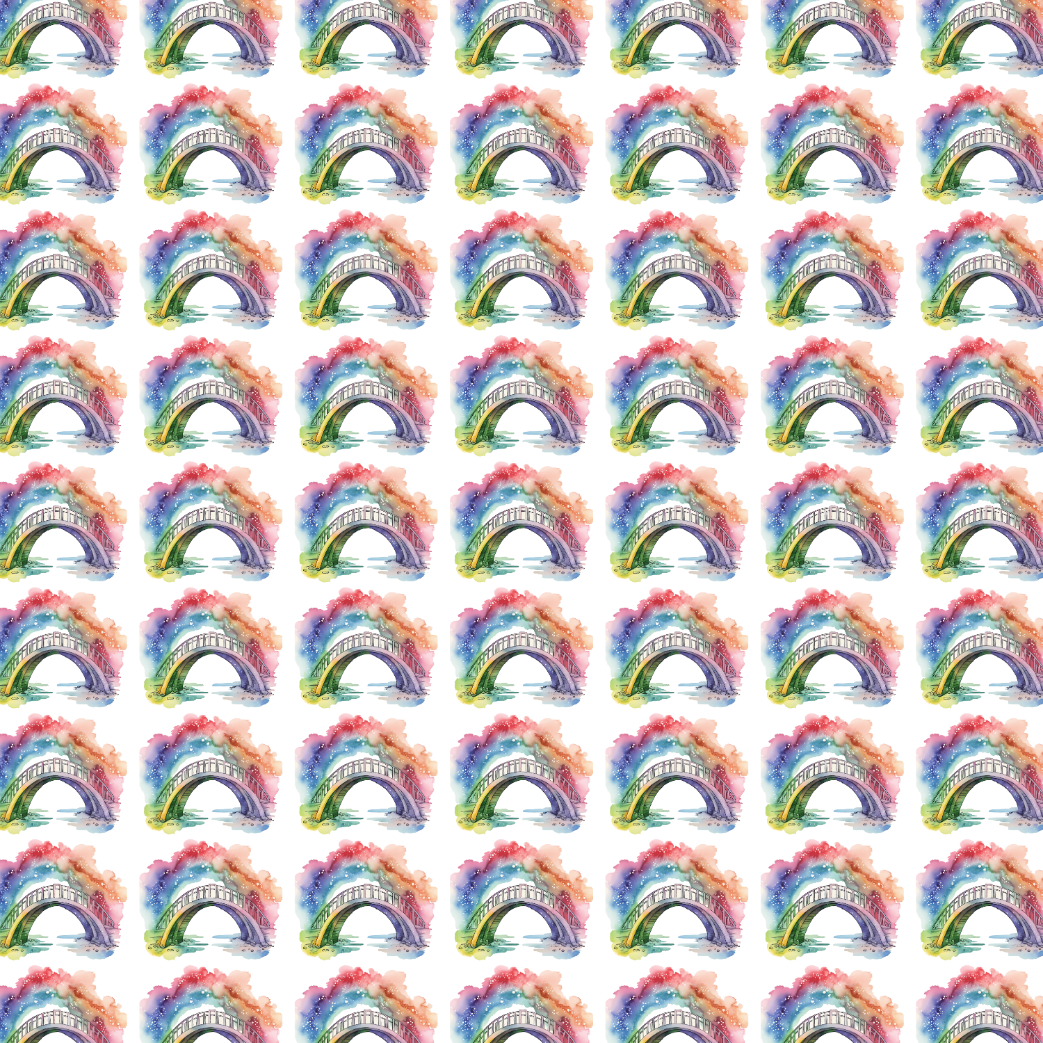 Rainbow Bridge Scrapbook Paper 12x12