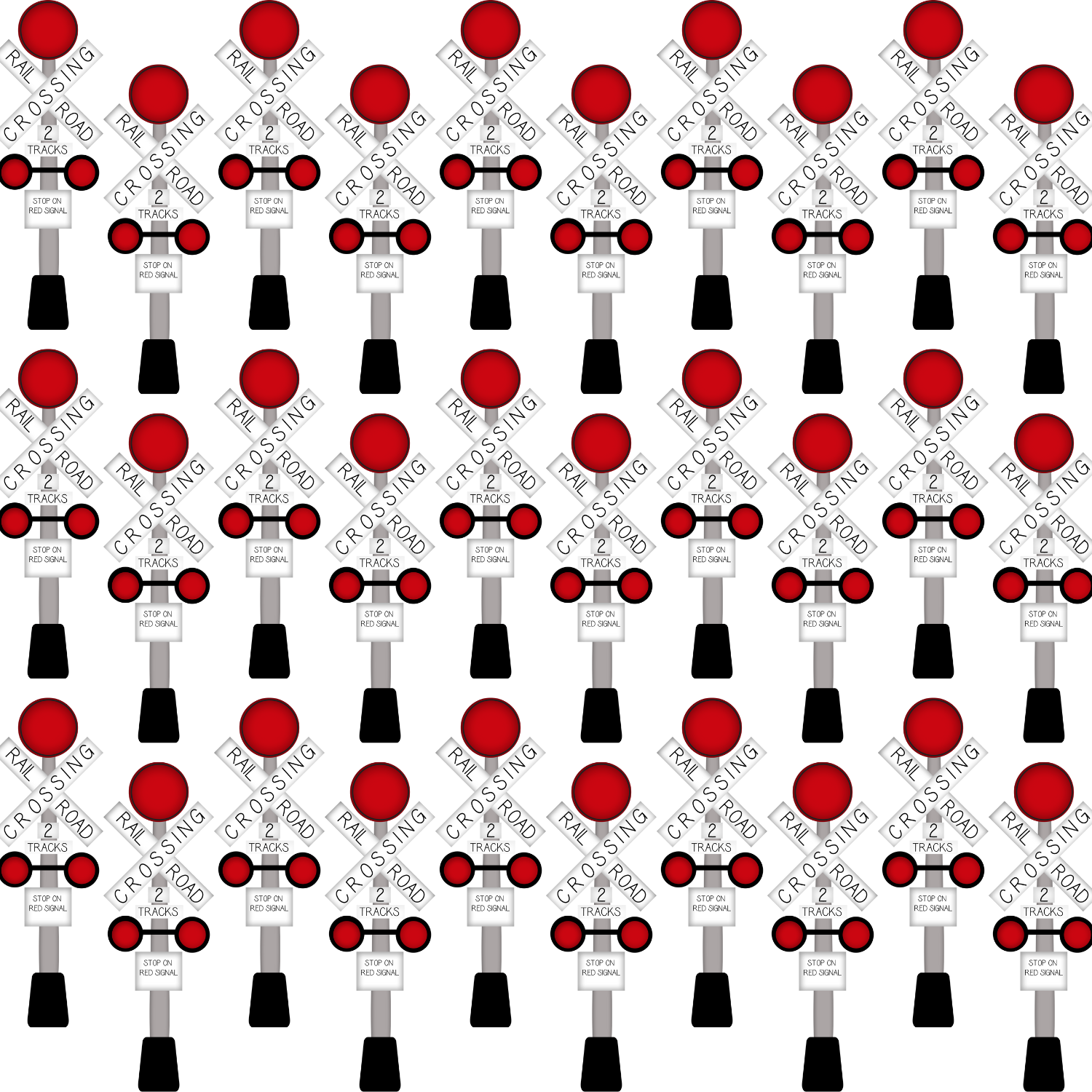 Railroad Crossing Scrapbook Paper 12x12