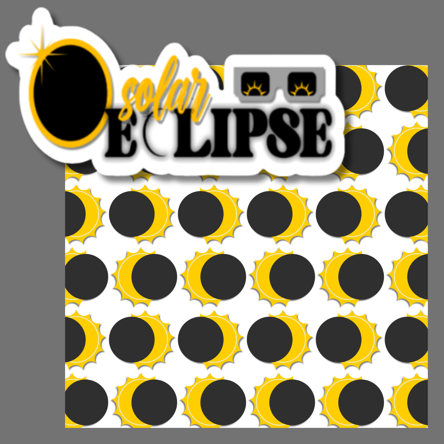 Solar Eclipse Paper and Title Set