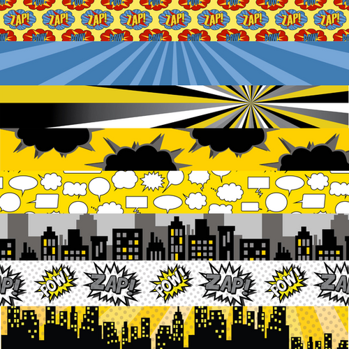 Marvel Rectangular Border Superhero Border Sheet | scrappineverymemory