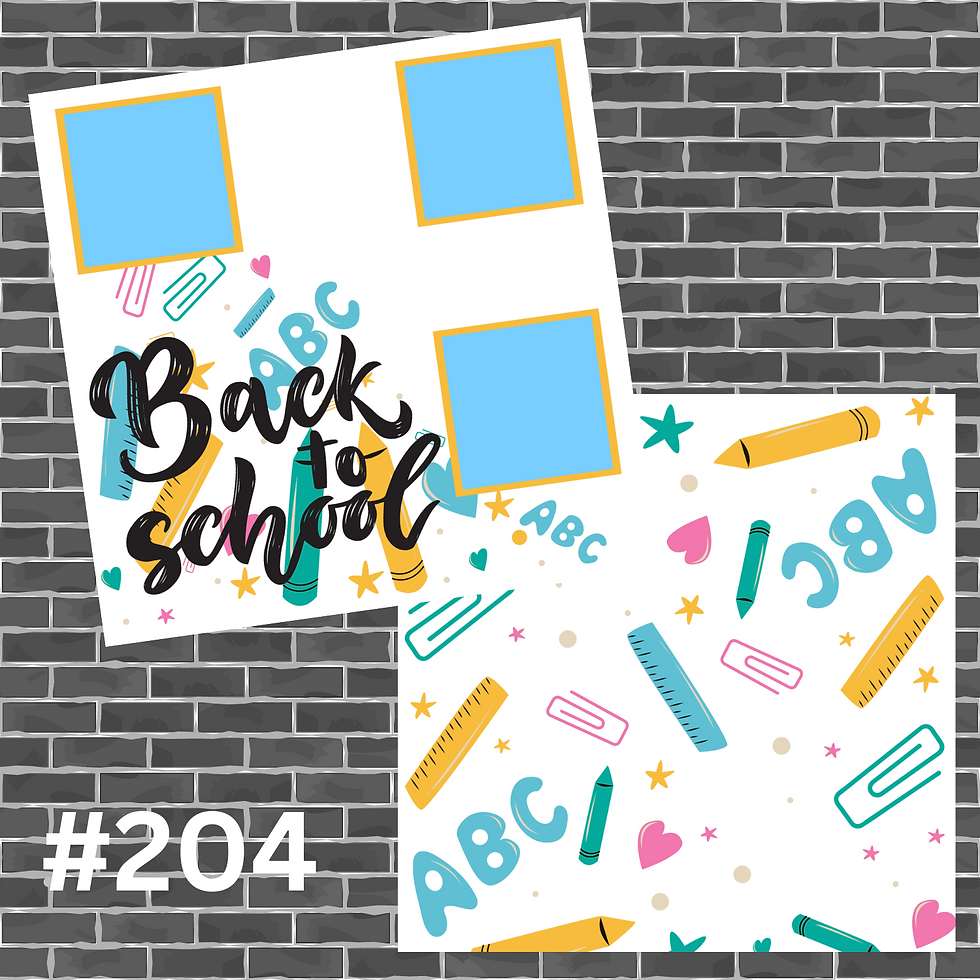 Back to School Premade Pages #204