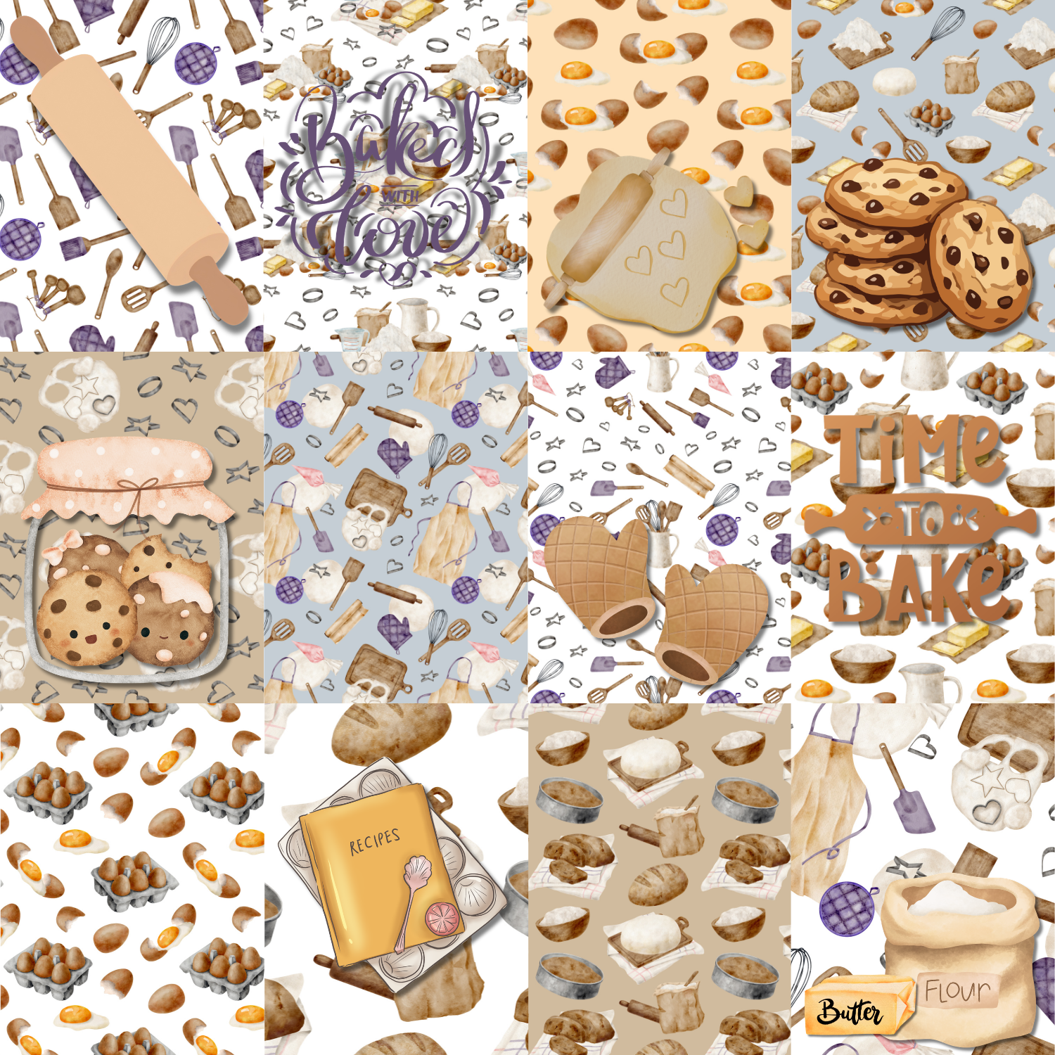Baking Journal Card Sheet