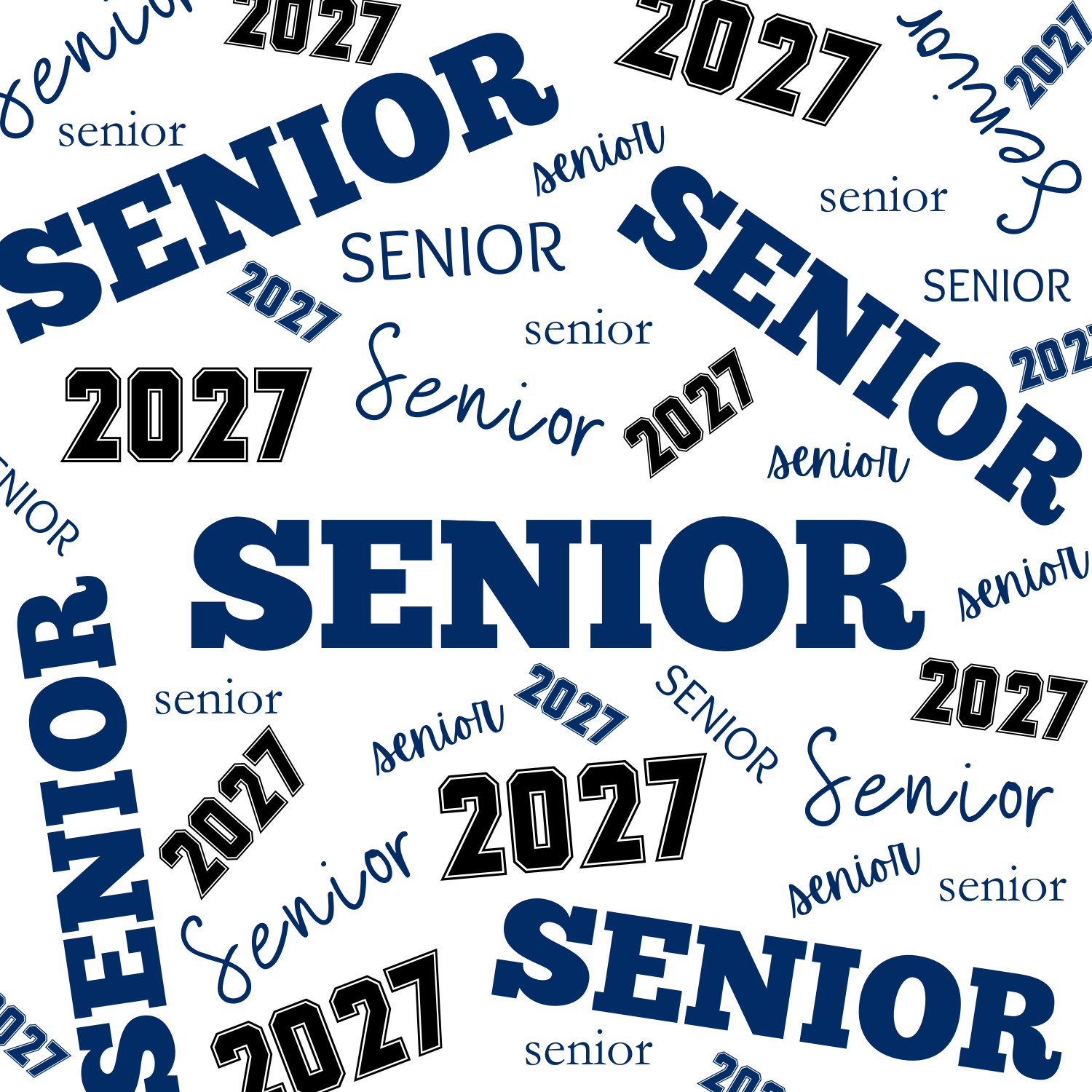Senior 2027 Scrapbook Paper 12x12
