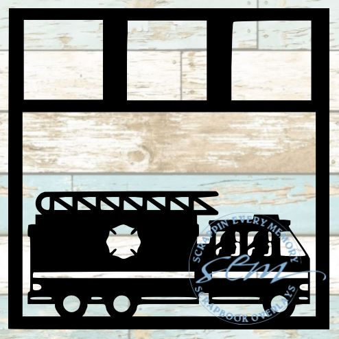 Fire Truck Scrapbook Overlay