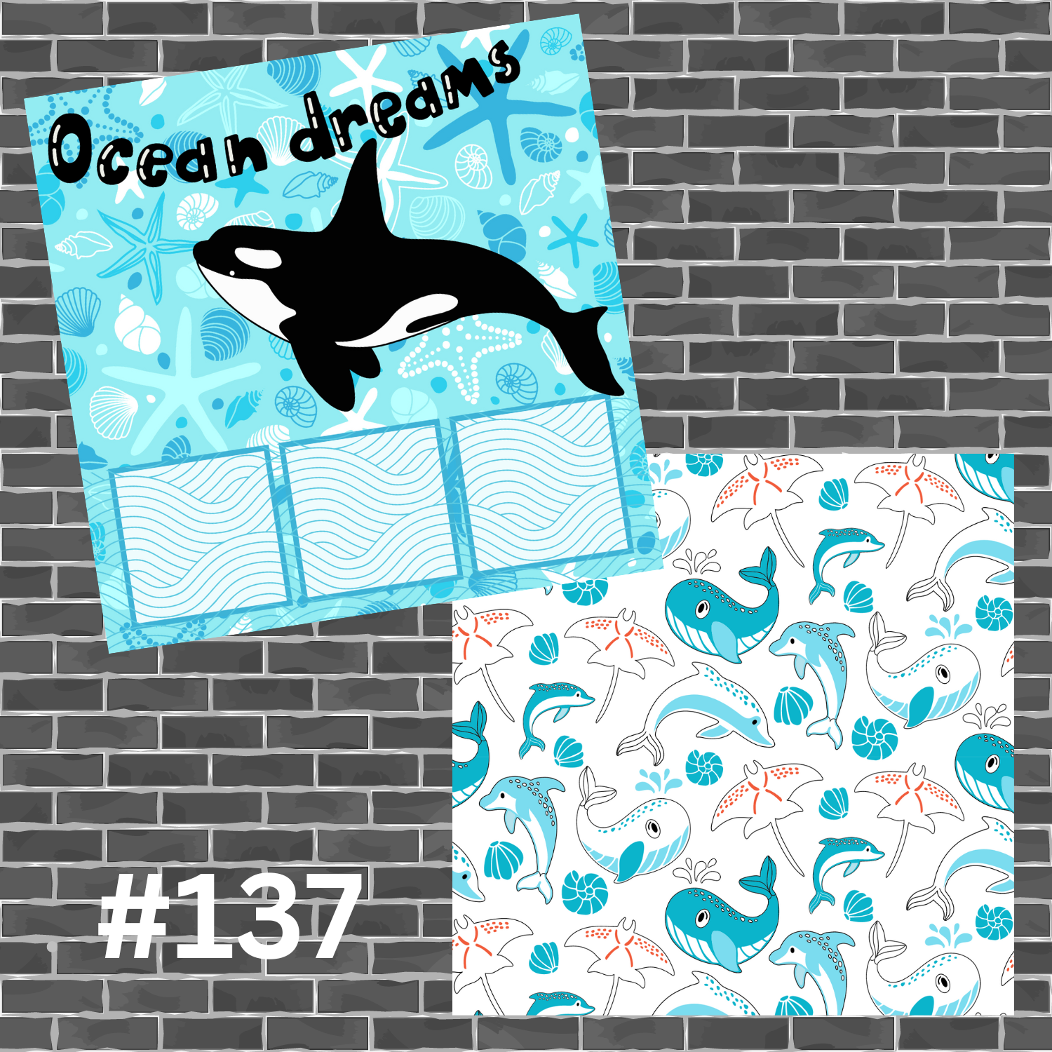 Ocean Dreams Premade Pages #137