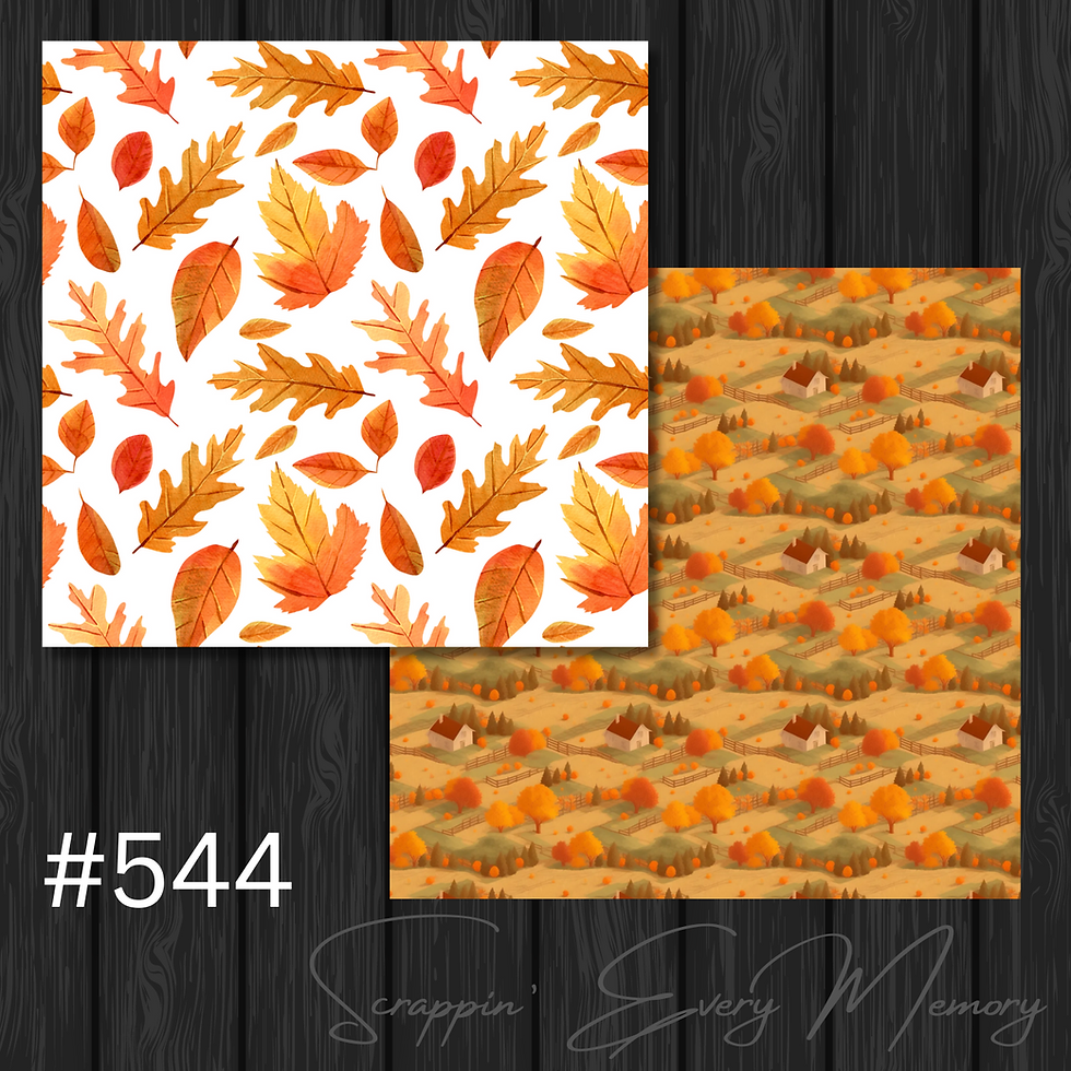 Fall #544 Coordinating Scrapbook Paper S