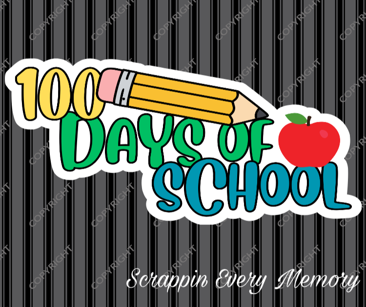 100 Days Of School Die Cut Title