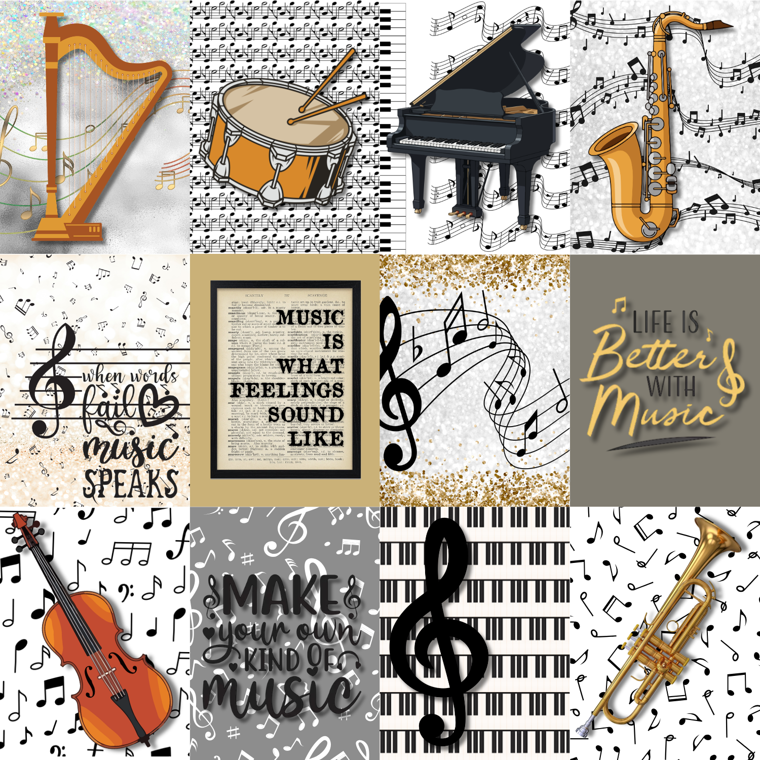 Music Journal Card Sheet